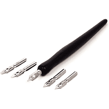 Держатель для пера "Сонет", деревянная ручка, с 5 перьями