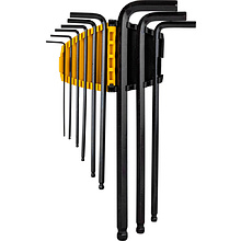 Набор ключей Г-образных Deli YS EDL232309H шестигранных, экстрадлинных, 1,5-10 мм, 9 шт., удлиненный, черный, блистер