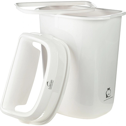 Корзина Luscan Prof Etalon для мусора, с крышкой, 32 л, белый - 3