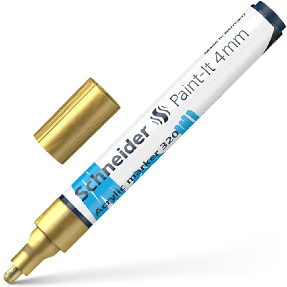 Маркер акриловый "Schneider Paint-It 320", золотой