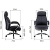 Кресло для руководителя EVERPROF MAXI экокожа, черный, крестов. алюминий - 6