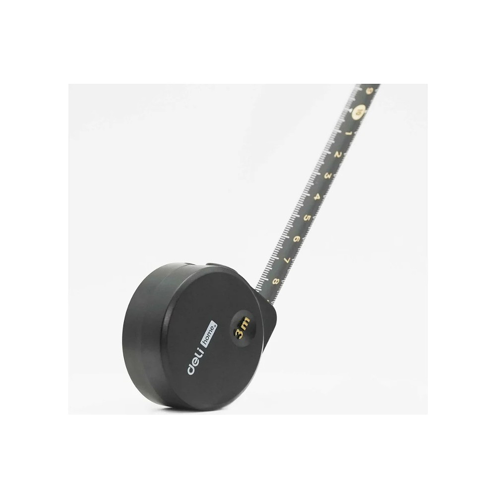 Рулетка Deli HS EHT8316, 3 м х 16 мм, Soft Touch, черный - 6