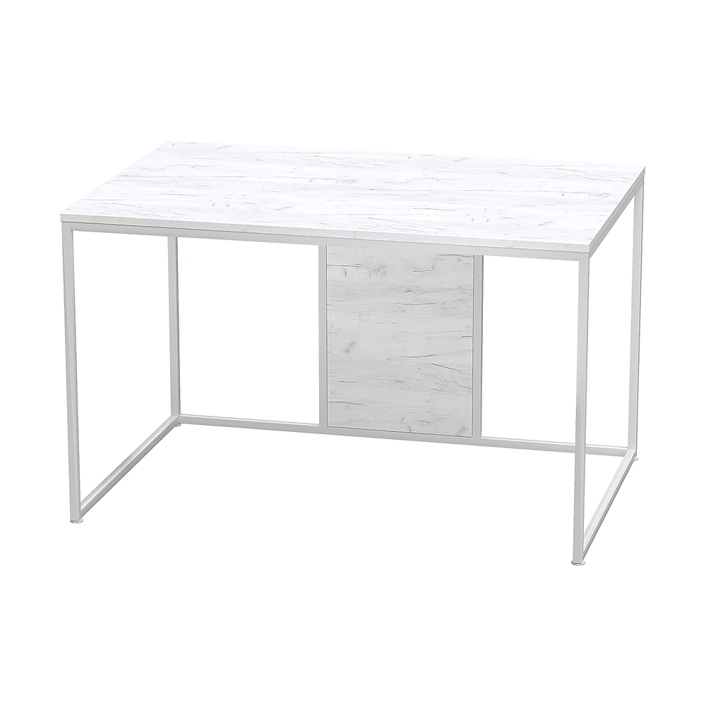 Стол письменный "DT-1", 1200х800х740 мм, белый, белый крафт