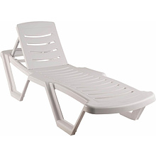 Шезлонг Элластик, пластик, белый