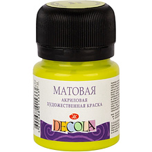 Краска акриловая матовая "Декола", 734 лайм, 20 мл., банка