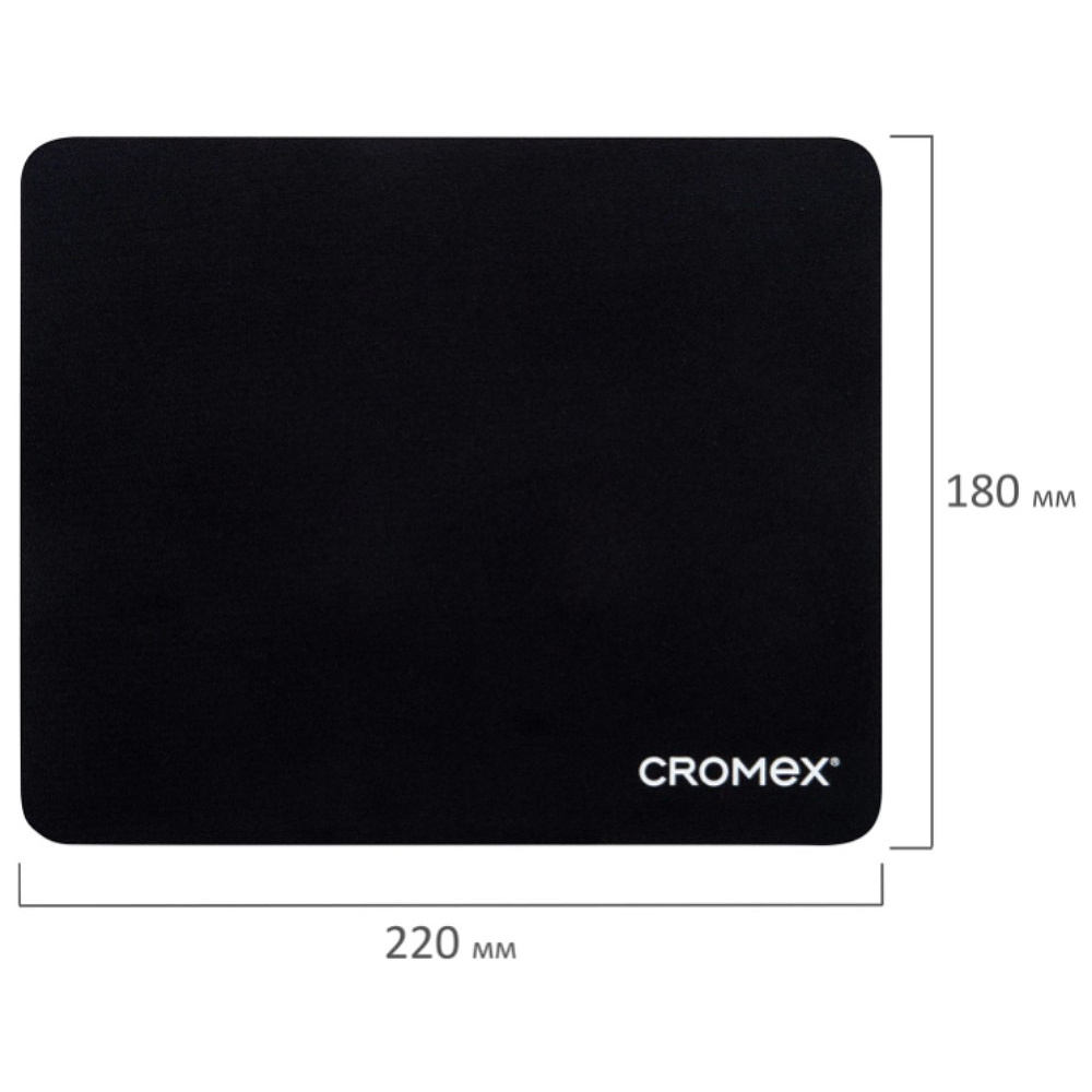 Коврик для мыши "Slim", 220х180х2 мм,  полиэстер, черный - 4