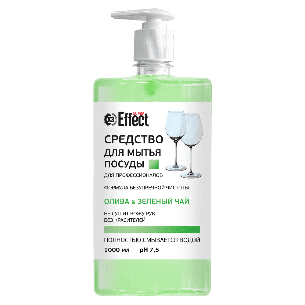 Средство для мытья посуды "Effect Super", 1 л