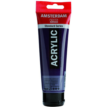 Краски акриловые "Amsterdam", 568 сине-фиолетовый прочный, 120 мл, туба