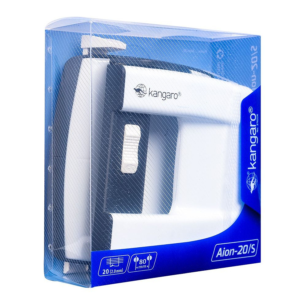 Дырокол Kangaro "Aion-20/S", 20 листов, белый металлик - 3