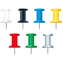 Иглы-кнопки "Пешки", 25 шт, ассорти