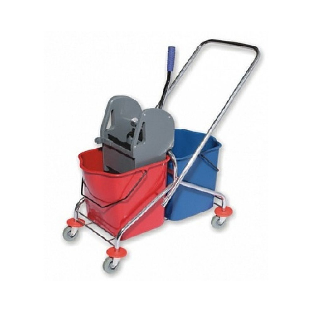 Тележка уборочная двойная 46 л (2 ведра*23л), металлич.основа
