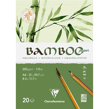 Блок-склейка для акварели "Bamboo", А4, 250г/м2, 20 листов