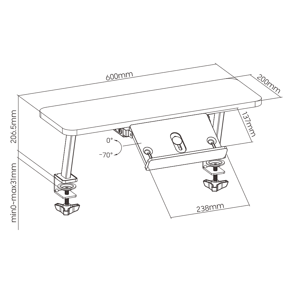 Комплект Ergosmart ученический Smart 100: парта E603 GREY, полка к парте E611 WHITE, накладка  на стол Е511 - 11