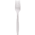 Вилка из кукурузного крахмала одноразовая, 15 см, 50 шт/упак, белый