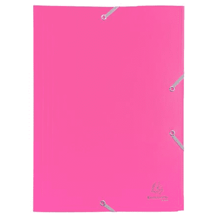 Папка на резинках "Exacompta", A4, 15 мм, полипропилен, розовый