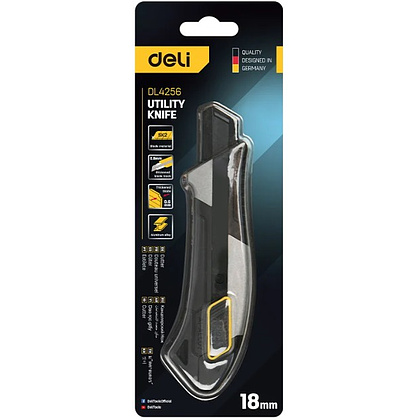 Нож универсальный "Deli DL4256", 18 мм, усиленный - 8