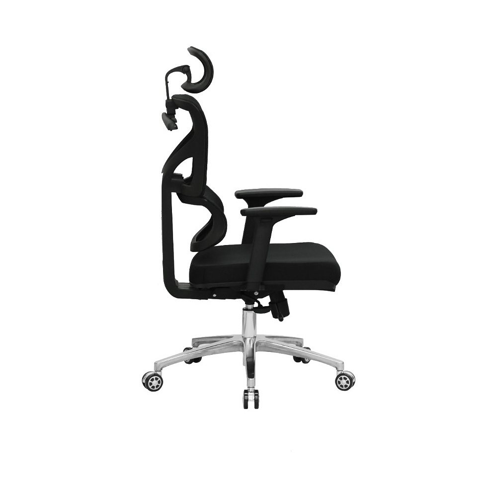 Кресло для руководителя EVOLUTION "ERGO Fabric", ткань, сетка, металл, черный - 2