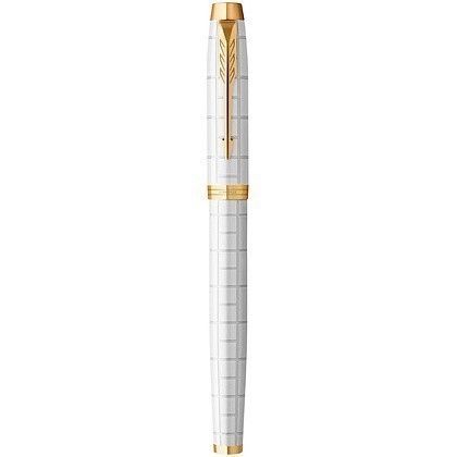 Ручка перьевая Parker "IM Premium Pearl GT", F, белый, золотистый, патрон синий - 3