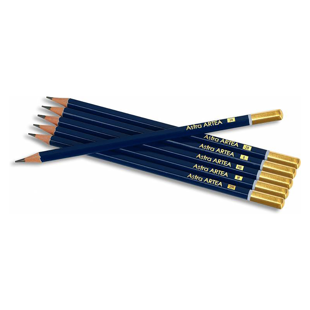 Карандаш чернографитный "Artea", 3B-2H, 6 шт. - 3