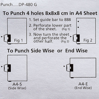 Дырокол Kangaro "DP-480G", 12 листов, синий - 4