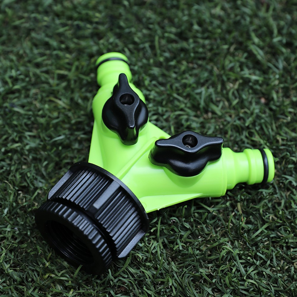 Распределитель поливочный двухканальный Deli GS EDL8797, 3/4", черный, зеленый - 4