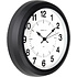Часы настенные круглые "23230233", пластик, черный