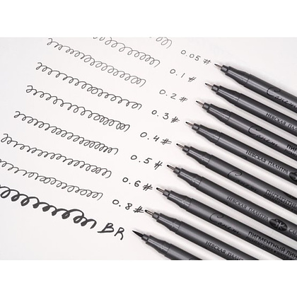 Ручка-лайнер "Сонет", кисть, черный - 2