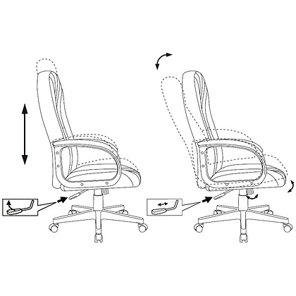 Кресло для руководителя "Бюрократ T-898AXSN", ткань, пластик, зеленый 38-407 - 7