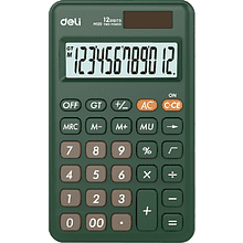 Калькулятор карманный Deli Easy "M120", 12-разрядный, зеленый