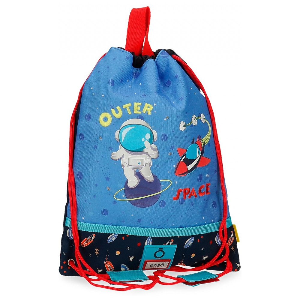 Мешок для обуви Enso "Outer space", 34x27 см, полиэстер, синий, черный