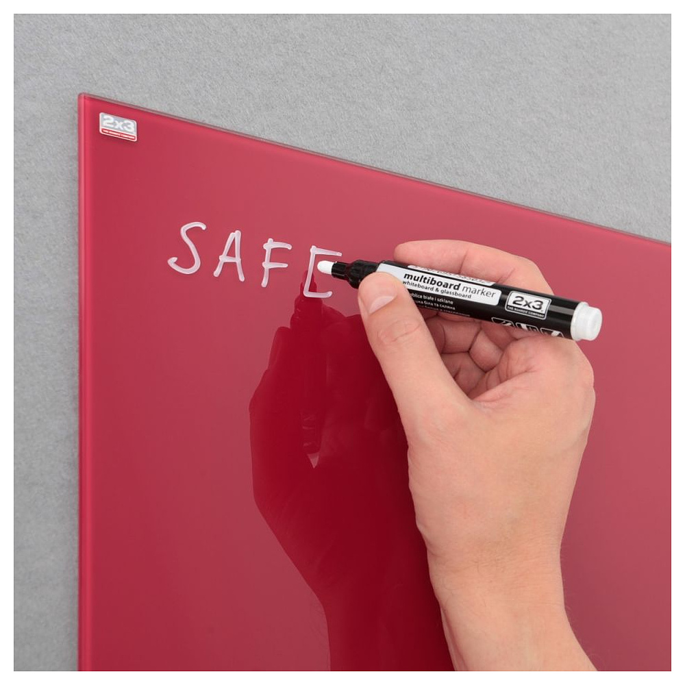 Доска стеклянная магнитно-маркерная "2×3", 45x45 см, черный - 6