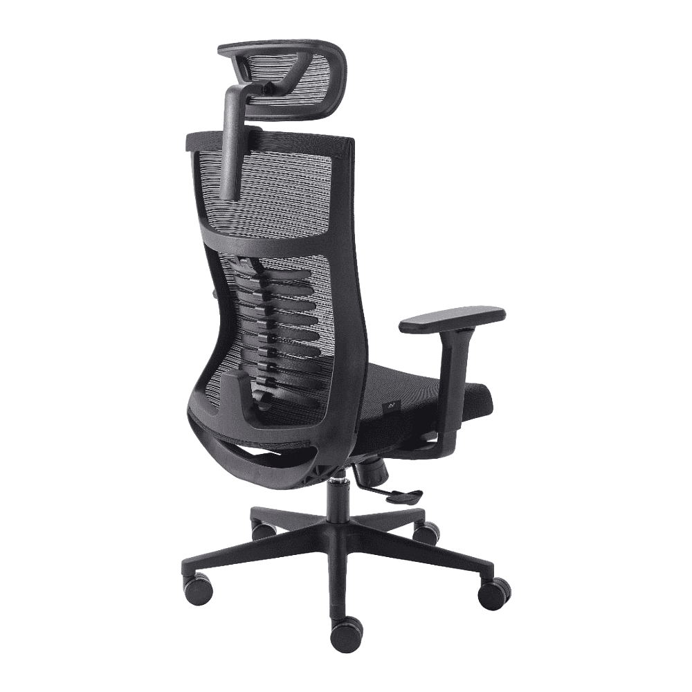 Кресло для руководителя EVOLUTION "FISHBONES", ткань, сетка, пластик, черный - 4