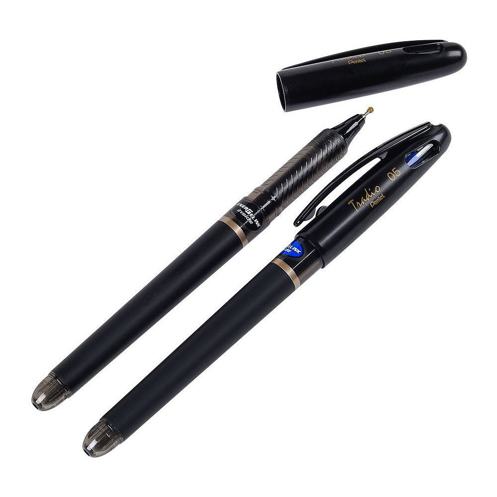 Ручка-роллер "EnerGel Tradio", 0.5 мм, черный, стерж. синий - 2