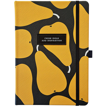 Ежедневник недатированный InFolio "Pear", A5, 192 страницы, линованный, оранжевый, черный