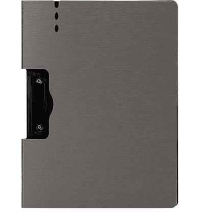 Планшет открывающийся с зажимом "Deli", A4, светло-серый