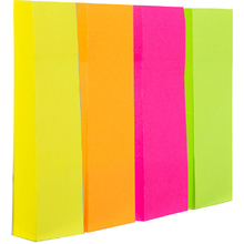 Закладки бумажные "Deli", 76x19 мм, 100 шт, ассорти