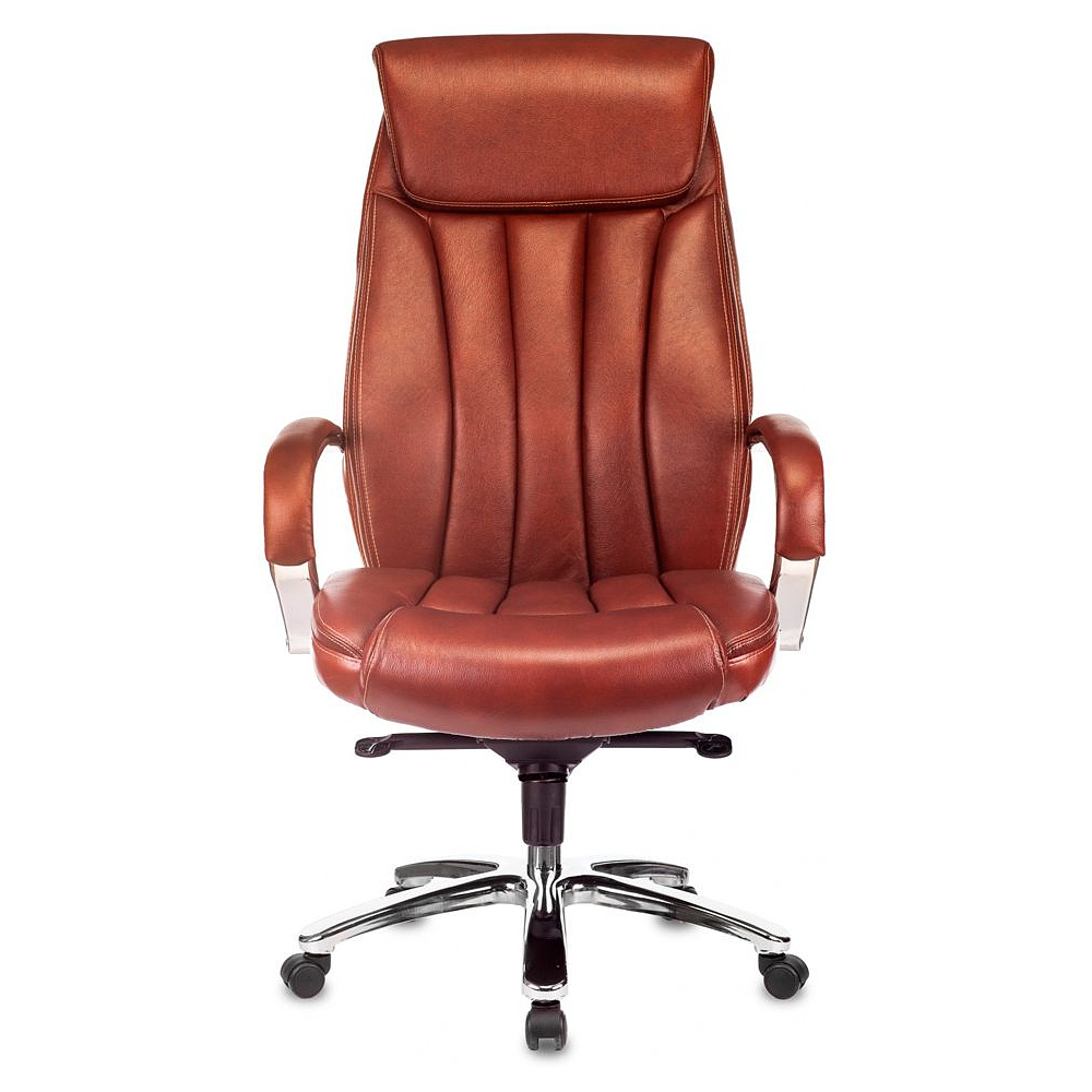 Кресло для руководителя Бюрократ T-9922SL светло-коричневый Leather Eichel, кожа, металл - 2