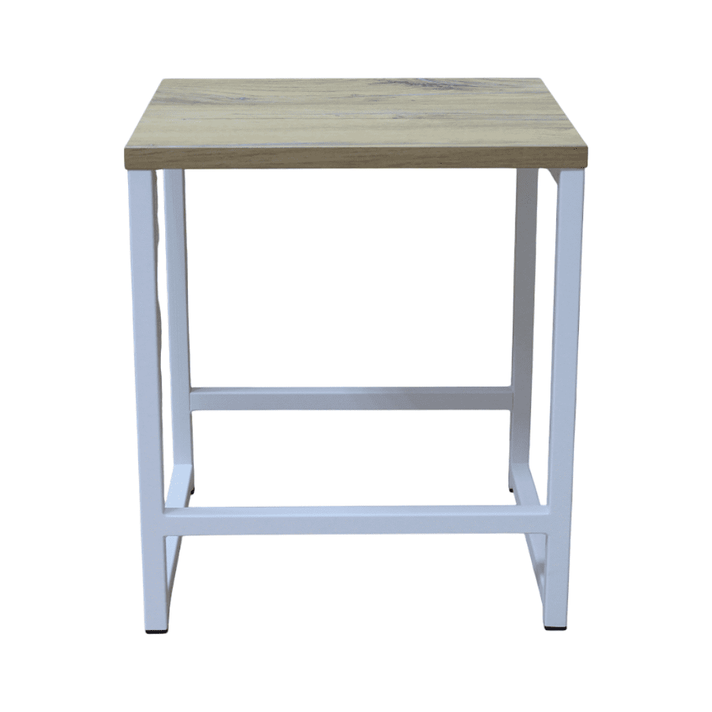 Табурет RION ALLERD, металл, ЛДСП, белый муар, Дуб Нокс - 2