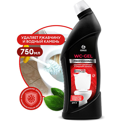 Средство чистящее для туалетных и ванных комнат "WC-gel Professional", 750 мл