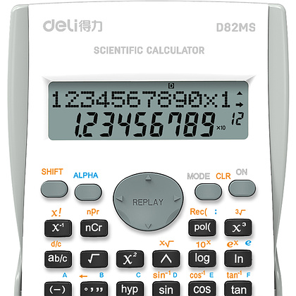 Калькулятор научный Deli Core "D82MS", 12-разрядный, белый - 3