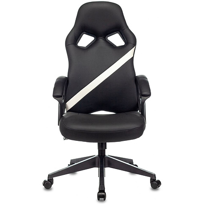 Кресло игровое "Zombie DRIVER", экокожа, пластик, черный, белый - 11