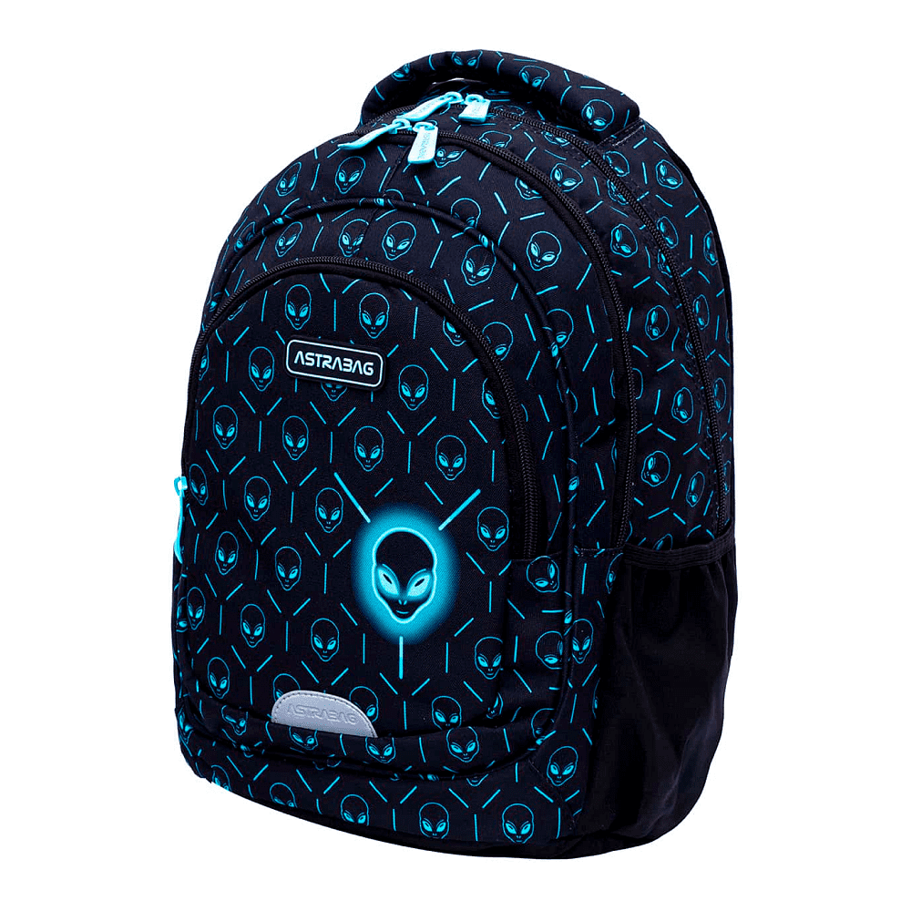 Рюкзак школьный "Neon Ufo", черный  - 2