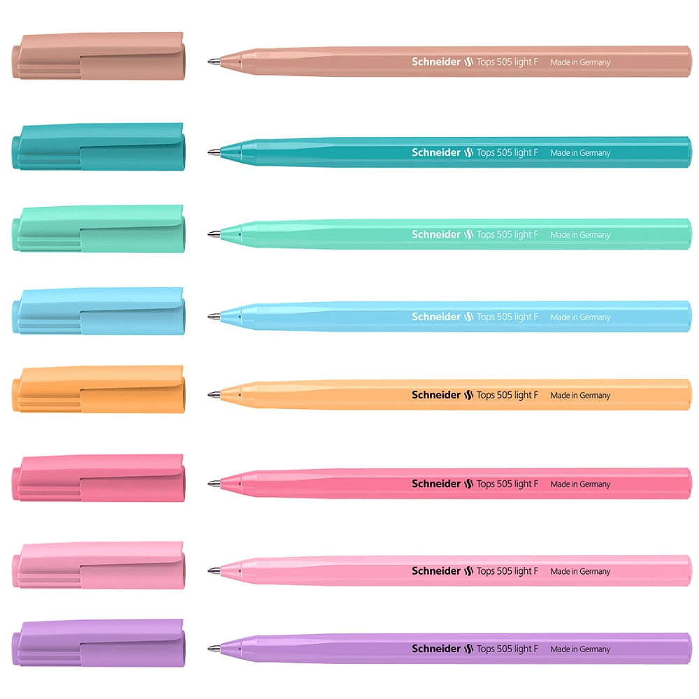 Ручка шариковая "Schneider Tops 505 F Pastel" 0,4мм, стержень синий, ассорти