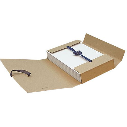 Папка для бумаг с завязками, 50 мм, 4 завязки, крафт - 2