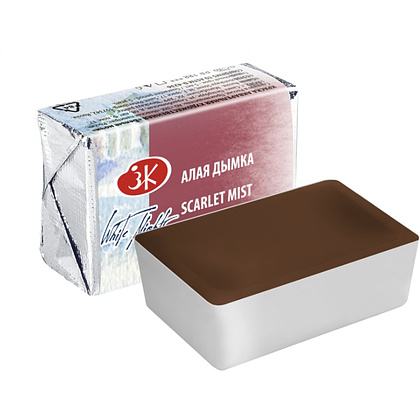 Краски акварельные "Белые ночи", 389 алая дымка, кювета