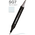 Маркер перманентный двусторонний "Sketchmarker Brush", SG7 простой серый 7
