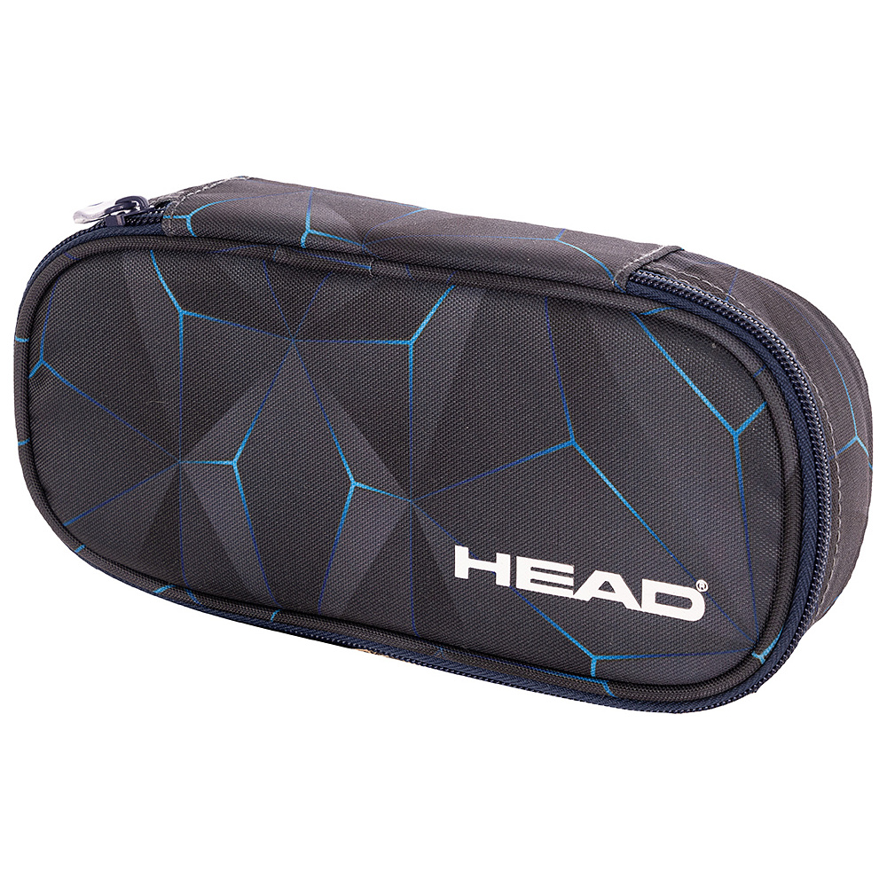 Пенал "Head 3D blue", 1 отделение, чёрный
