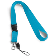 Тесьма с клипсой для бейджа с разъемом, 560x20 мм, голубой