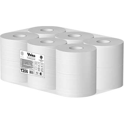 Бумага туалетная "Veiro Professional Comfort" в средних рулонах, 2 слоя, 125 м - 3