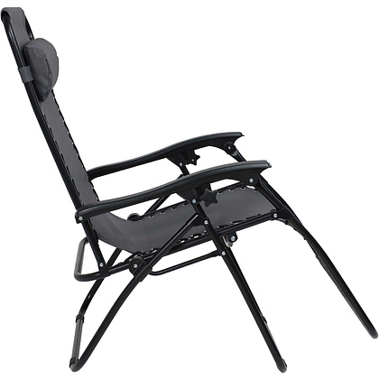 Кресло складное AksHome RELAX, ткань, серый, сталь черная - 10